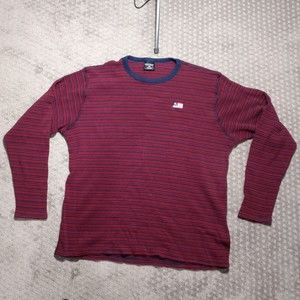 Polo Jeans Co Ralph Lauren Long Sleeve Shirt Waffle Mens Size XL Blue Red